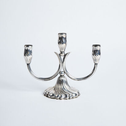 A Silver Plated Candelabra