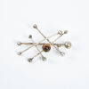 An Atomic Modernist&nbsp;Niels Erik Sterling Silver And Tigerseye Brooch, Denmark c1950s