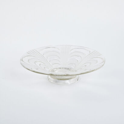 A Large Pink Pressed Glass Platter