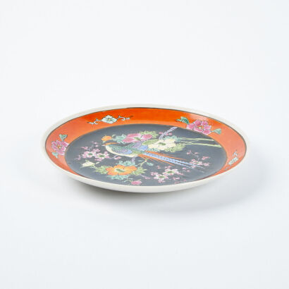 A Japanese Plate With Hand Painted Pheasant