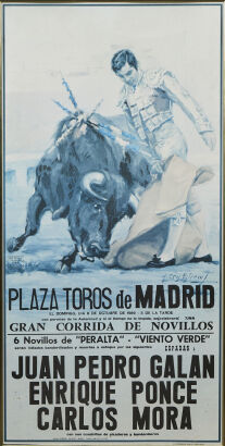 A Vintage Plaza TOROS de MADRID Framed Poster