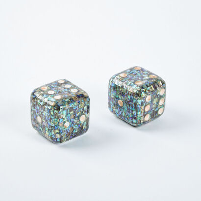 A Pair Of Novelty Paua Dice