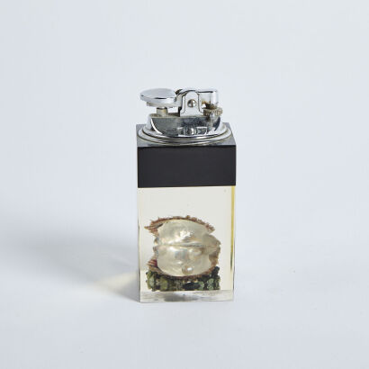 A Lucite Pearl Shell Lighter