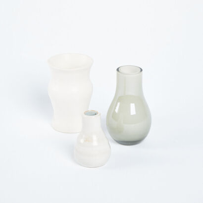 A Trio Of Small Bud Vases