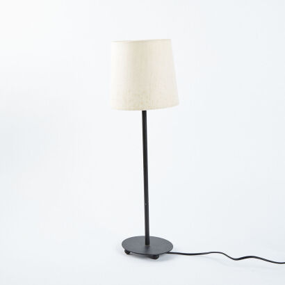 A Black Metal Table Lamp