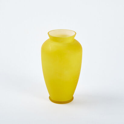 A Matte Yellow Glass Vase