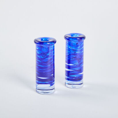 A Pair of Kosta Boda Candle Holders