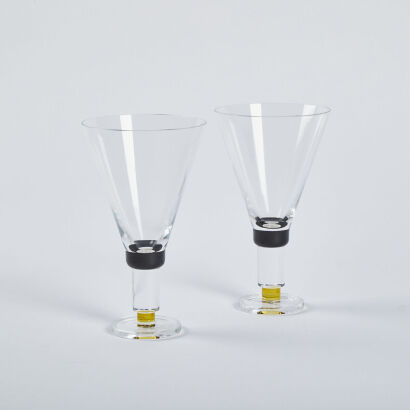 A Pair Of Krosno Poland Cocktail Glasses