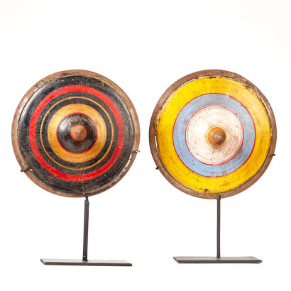 A Pair of Vintage Lombok Indonesian Spinning Tops