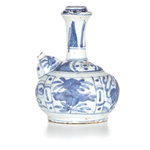 A Ming Dynasty Wanli Period Blue and White Lion Kendi