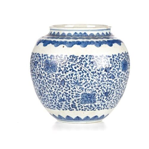 A Large Blue and White Chinese Jar