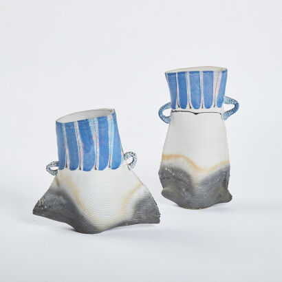 A Pair Of Royce McGlashen Ceramic Forms