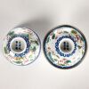 A Pair of Blue and White Famille Rose Lidded Bowls - 2