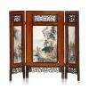 A Famille-Rose Chinese Landscape Plaque Mounted as A Table Screen