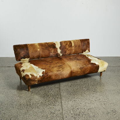 A Cow Hide Day Bed