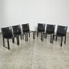 A Suit Of Six Coveted Mario Bellini Cab 412 Dining Chairs By Cassina - 2