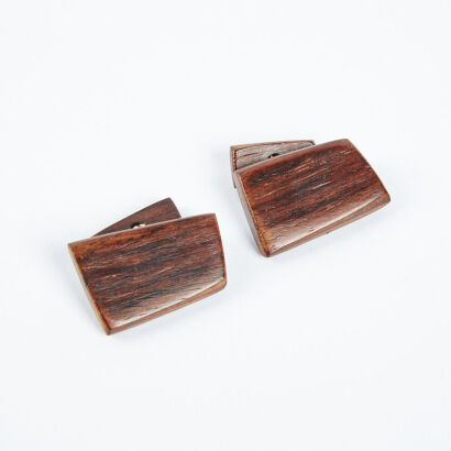 A Pair of Rosewood Cufflinks