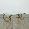 A French Brass Ibex Heads Coffee Table C1970s - 2