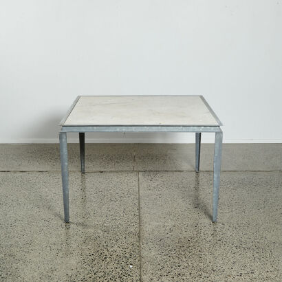 A Michael Draper Steel And Marble Table