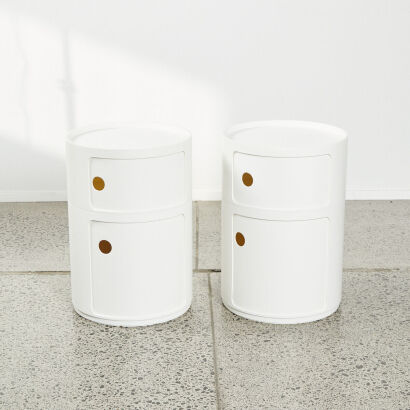 A Pair Of Kartell Componibili Style Side Tables