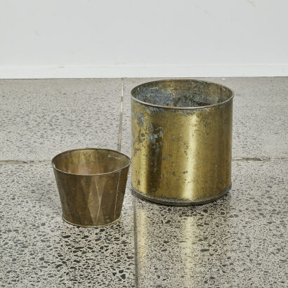 A Pair Of Brass Pots