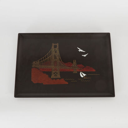 An American 'Golden Gate Bridge' Tray by Monterey USA