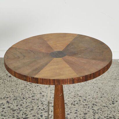 A New Zealand Native Timbers Inlay Side Table