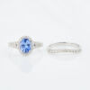 18ct White Gold, 1.48ct Sapphire and .72ct Diamond Ring Set - 2