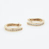 9ct Yellow Gold, 14mm, .18ct Diamond Huggie Earrrings