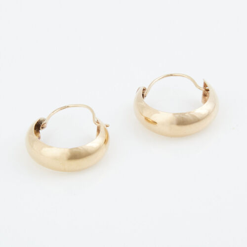 9ct Yellow Gold, 20 mm Plain small hoops