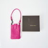 Bottega Veneta Mini Pink Intrecciato Leather Pouch with Box - 2