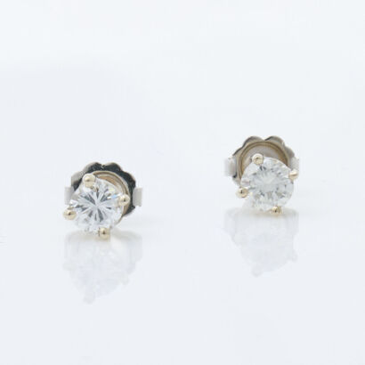 14ct White Gold, .53ct Diamond Stud Earrings