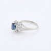 Platinum, .98ct Sapphire and .48ct Diamond Ring. - 2