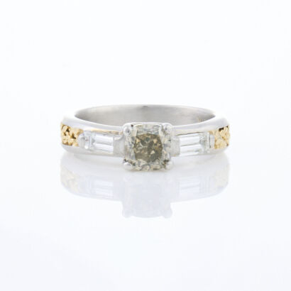 18ct Yellow and White Gold, 1.15ct Diamond Ring