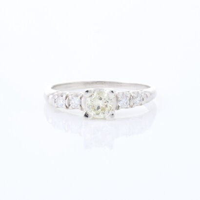 Platinum, .35ct Diamond Solitaire Ring