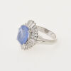 Platinum, 4.00ct Ceylonese Sapphire and Diamond Cluster Ring - 2