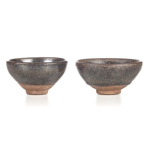 A Pair of Small Song Dynasty Jian Kiln Style Cups