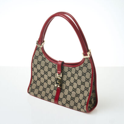 Gucci Red Jackie Monogram Bag