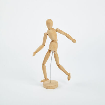 A Wooden Artist Mannequin