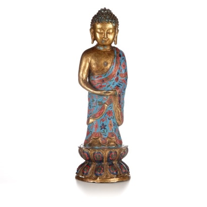 A Chinese Jingtailan Buddha