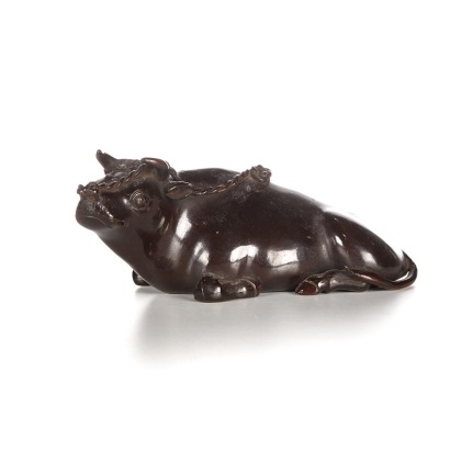 A Late-19th Century/Early-20th Century Chinese Bronze Cow