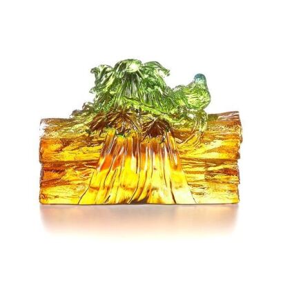 A Chinese 'Grand View Liuyuan' Glass Vegetables, Fruits and Birds Ornament