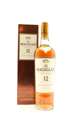 (1) The Macallan Sherry Oak Cask 12 Year Old Single Malt Scotch Whisky, 40% ABV (Pre-2018 Version)