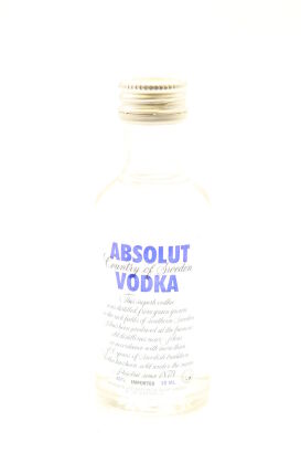 (1) Absolut Vodka Miniature, 40% ABV, 50ml