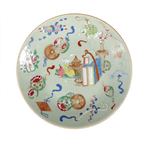 A Celadon-Glazed Plate