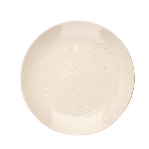 An Early-20th Century Chinese White Glazed Floral Plate