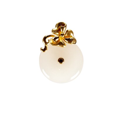 A White Jade (gold 24k) Pendant