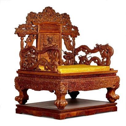 A Chinese Dragon Wooden Chair