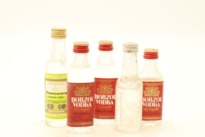 (1) A Selection of 5x 50ml Vodka Minis (Sold As One Lot)