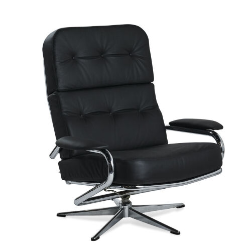 A Reclining Leather Lounge Chair